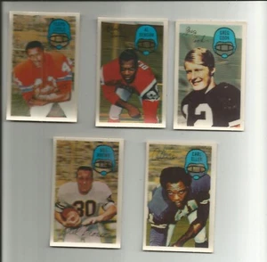 1970 Kellogg's Xograph Football 5-Card Trading Card Lot - Little, Eller - READ! - Picture 1 of 2
