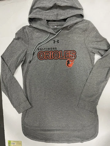 MENS MLB UNDER ARMOUR HEATGEAR BALTIMORE ORIOLES Hoody Small New Sweatshirt Cover