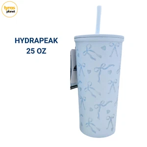 HYDRAPEAK Polvere Blu Fiocchi e Cuori Acciaio Inox 25 OZ Bicchiere NUOVO - Foto 1 di 3