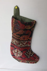 6X18 Strumpf, handgefertigter Vintage Strumpf, antiker Teppichstrumpf, Weihnachtsstrumpf - Bild 1 von 6