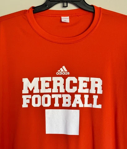 Mercer University Bears Men’s Adidas T-shirt Size 2XL Orange Polyester Tee Shirt Cover