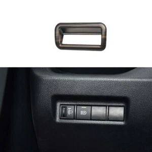 1X Headlight Button Frame Matte Wood Grain For Toyota RAV4 2019-2023 Cover Trim - Picture 1 of 4