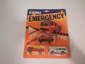 Vintage Corgi Emergency Mercedes Benz 2200 Ambulance, Simon Snorkel and Van - Picture 1 of 4