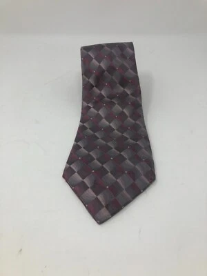 Corbata a cuadros multicolor hecha a mano Dockers 100 % seda Foto 1 de 3