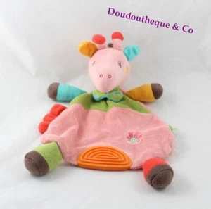 Doudou plat girafe BABYSUN rose anneau dentition 30 cm (VI-21758) - Bild 1 von 1