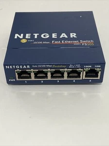 Netgear ProSafe FS105 5-Port 10/100 Fast Ethernet Switch NO AC Adapter - Picture 1 of 4