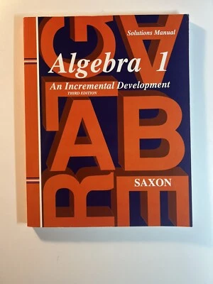 Saxon Algebra 1 (3rd Edition) Solutions Manual - Image 1 of 4