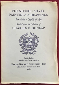 Charles Dunlap Collection English & French Furniture & Antiques 1963 Catalog - Bild 1 von 4