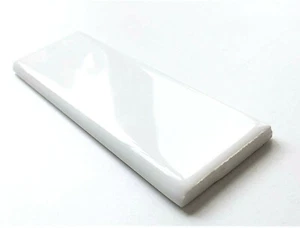 2x6 White Ceramic Bullnose for Squarefeet Depot 3x6 or 4x4 Wall Tile (BOX OF 10) - Picture 1 of 1