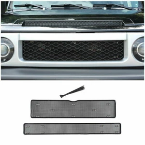 Red antiinsectos de rejilla delantera central de acero negro para Toyota FJ Cruiser 2007-2014 - Imagen 1 de 10
