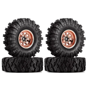 INJORA 1.0 Beadlock Wheels and Tires, Mud Terrain for AX24 SCX24,W1004-T1007(4) - Picture 1 of 38