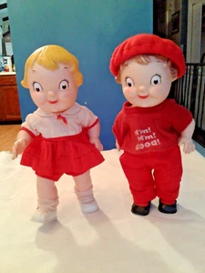 Vintage Campbell SUPPE MÄDCHEN & JUNGE Puppe Set. ~M'm! M'm! Gut!~ - Bild 1 von 9