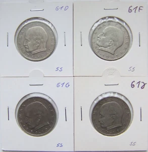 Münze Bundesrepublik Deutschland Max Planck 2 DM 1961 D,F,G,J in Sehr schön - Picture 1 of 1
