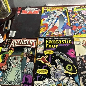 8 Vintage Marvel Comic Lot Spiderman-fantastic Four-avengers-daredevil-ghost Rid - Picture 1 of 10