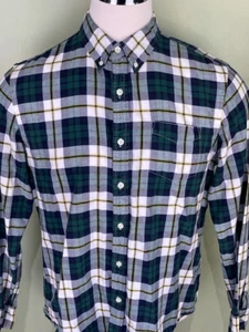 L.L. Bean Signature Herren Flanell Button Down Hemd Mehrfarbig Grün Kariert L - Bild 1 von 10