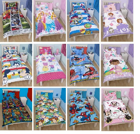 Conjunto de roupa de cama capa de edredom solteiro TV infantil personagem oficial Disney - Imagem 1 de 1