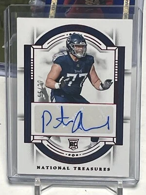 2023 Panini National Treasures Peter Skoronski Purple Parallel Auto /77 No. 147 - Image 1 of 2