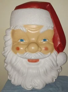 Vintage EMPIRE Giant Santa Face 36"Hanging Lighted Blow Mold Christmas Outside  - Picture 1 of 20