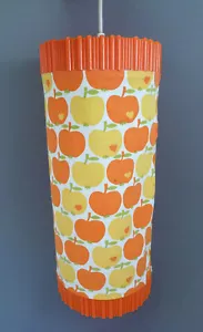 Lámpara de techo PopArt plástico naranja manzanas años 70 vintage era pantón - Imagen 1 de 16