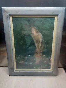 Mid Summers Eve Framed Print Fairy Circle Edward Robert Hughes Gold - Picture 1 of 7