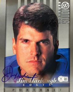 Jim Harbaugh Signed Indianapolis Colts 8x10 Photo BECKETT BAS - Picture 1 of 2