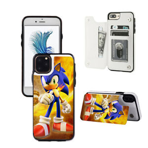 Sonic Card Slot Stand Wallet Phone Case fit for iPhone 13 12 & Samsung S21 A21