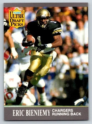 1991 Fleer Ultra - Eric Bieniemy #280 (RC) San Diego Chargers - Image 1 of 2