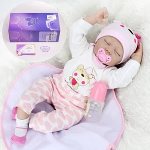 Muñecas Reborn Realistas 22" Niña Vinilo Silicona Muñeca Recién Nacida Realista Lindos Regalos - Imagen 1 de 8