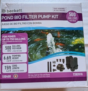 Kit de bomba de filtro biológico Beckette Pond 5XB400 7202010 500 GPH NUEVO - Imagen 1 de 5