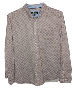 Johnston & Murphy XC Flex Men's Patterned Shirt Brown Geometric Sm Used VGC - Picture 1 of 10