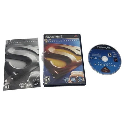Superman Returns: The Video Game (Sony PlayStation 2, 2006, PS2) CIB w/ Manual - Image 1 of 4