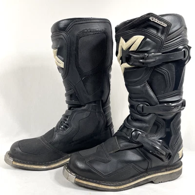 Alpinestars Tech 1 Boots Mens Size 9 Black Motocross Motorcycle Dirt Bike MX - Image 1 of 4