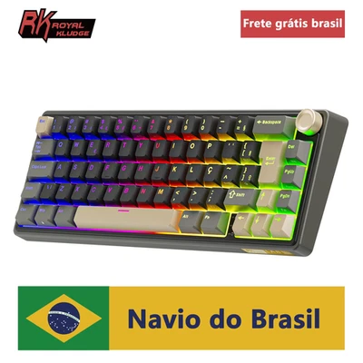 Royal Kludge R65 65% Mechanical Keyboard Hot-Swap RGB Gasket 66 Key Portuguese - Image 1 of 4