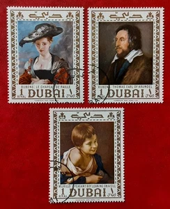 DUBAI 1967 CTO Gallery Paintings Rubens Murillo Mi 273-5 Yt 92, A-B XF 1163-1 - Picture 1 of 2
