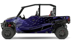 2020-2025 Polaris General XP4 4 DOOR 1000 Graphics Kit D69-4 USA Flag - Picture 1 of 2