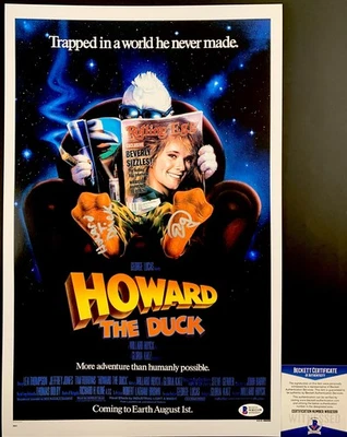 Ed Gale Signed Howard The Duck 11x17 Movie Poster Authentic Autograph BAS COA - Image 1 of 4