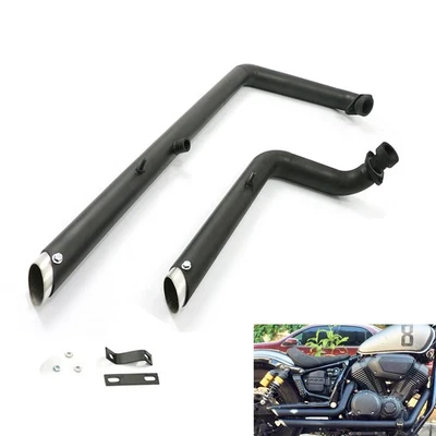 Shortshots交错排气管系统适用于雅马哈 Star Bolt XV950 XVS950 10-24 — 第 1/4 张图片