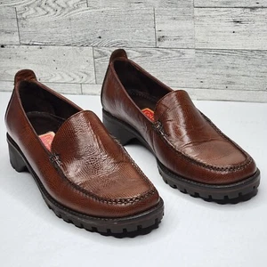 Cole Haan Country Loafer braun Leder Größe 7,5 B Lug klobige Sohle Kabine Retro Y2K - Bild 1 von 12