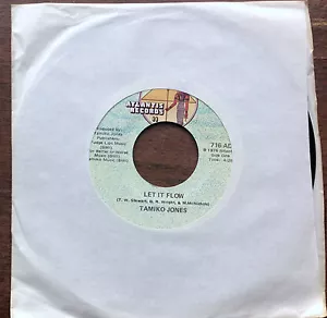 Tamiko Jones Atlantis Records 45 7" 716-AD Let It Flow B/W Cloudy 1976 - Imagen 1 de 3