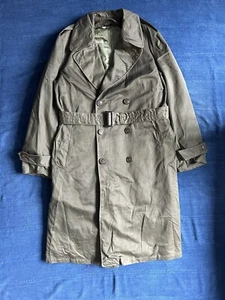 Vintage 1950s Korean War US Army O.D.7 Overcoat with wool liner, R MED - Picture 1 of 8
