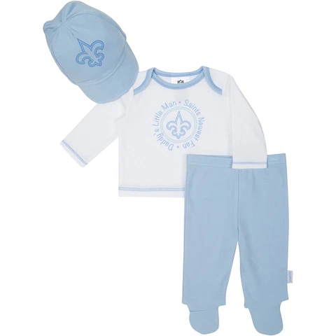 New Orleans Saints NFL Infant/Baby Boys Team 3-pc Top,Pants,Cap Set: 0-3m-3/6m Cover