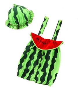 Unisex Baby costume 3-24 months WATER MELON romper+hat,Halloween Suit,Uk seller - Picture 1 of 5
