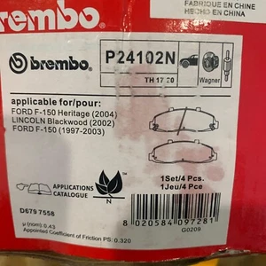 New Brembo Ceramic Disc Brake Pad Set Front P24102N for Ford for Lincoln - Picture 1 of 2