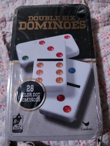 Dominoes Cardinal Double Six Color Dot 28 Count Ages 8+ NEW SEALED Game Gallery - Picture 1 of 2