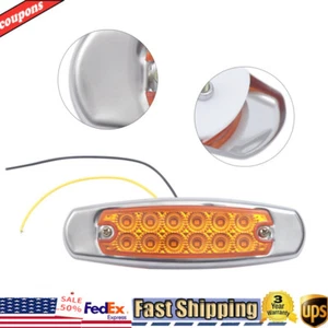 20 PCS Amber Side Marker Light Clearance 12-LED Truck Trailer For Peterbilt 12V - Picture 1 of 16