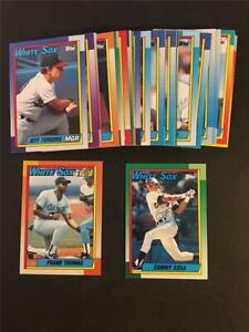 1990 Topps Chicago White Sox Team Set With Traded 34 Cards Frank Thomas Sosa RC