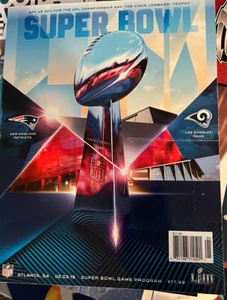 Super Bowl 2019 LIII Patriots Vs Rams Football Program - Picture 1 of 1