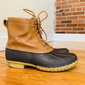 LL Bean Stiefel Herren 12 Braun Leder Gore Tex Thinsulate Isoliert Duck Schuhe - Bild 1 von 24