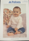 Baby girls cable detail jumper KNITTING PATTERN button shoulder Patons 2114