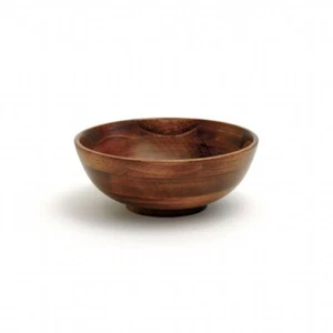 Lipper International 7" Acacia Wood  Footed Salad Bowls  ~~ Set of 2 ~~ - Picture 1 of 1